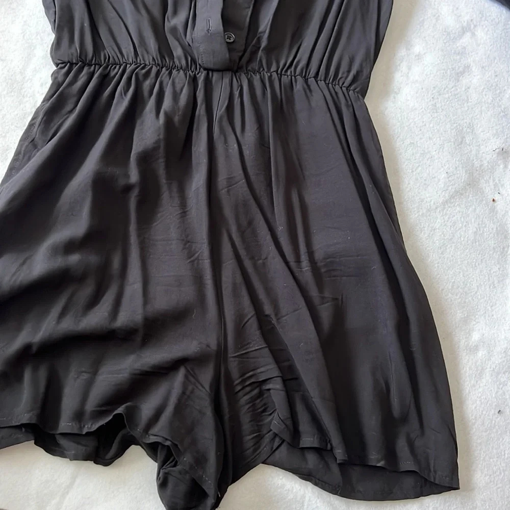 NWT black romper / one piece short outfit SMALL - Picture 2 of 3